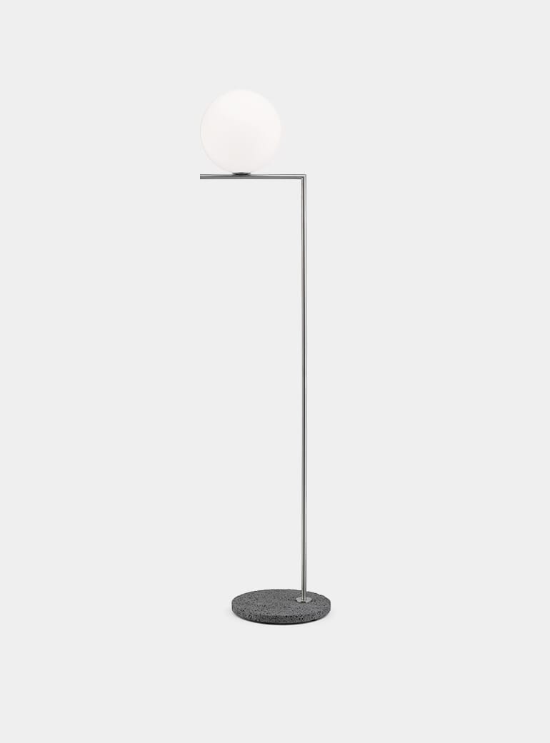Flos Brushed Stainless Steel Occhio Stone Ic F2 Outdoor Lamp Opumo