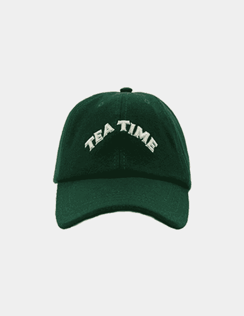 Drakes: Green 'Tea Time' Wool Baseball Cap
