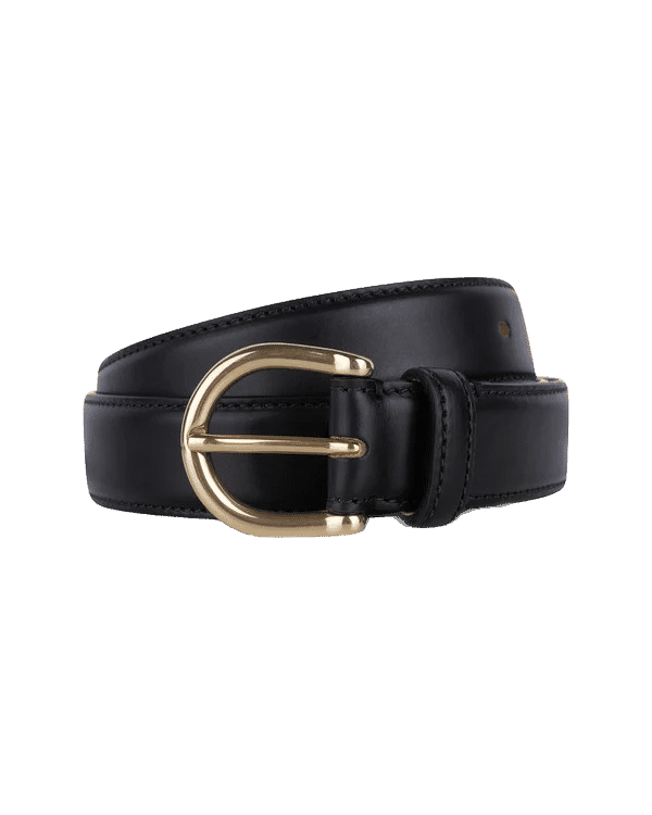 Besnard: Black Leather Dress Belt