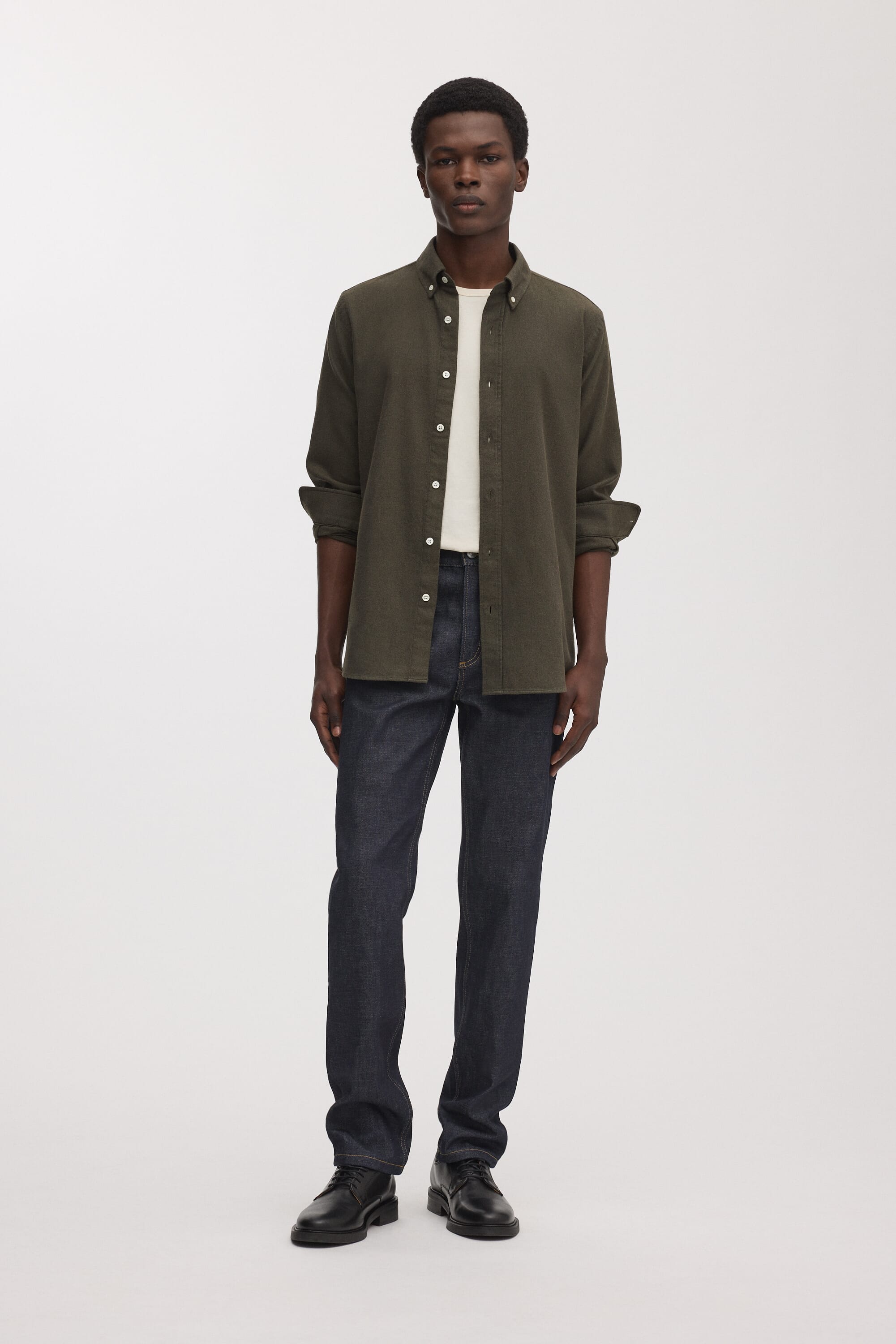 ASKET: Kahki Flannel Shirt