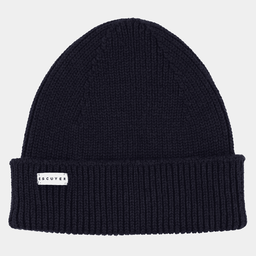 Escuyer: Ribbed Merino Beanie