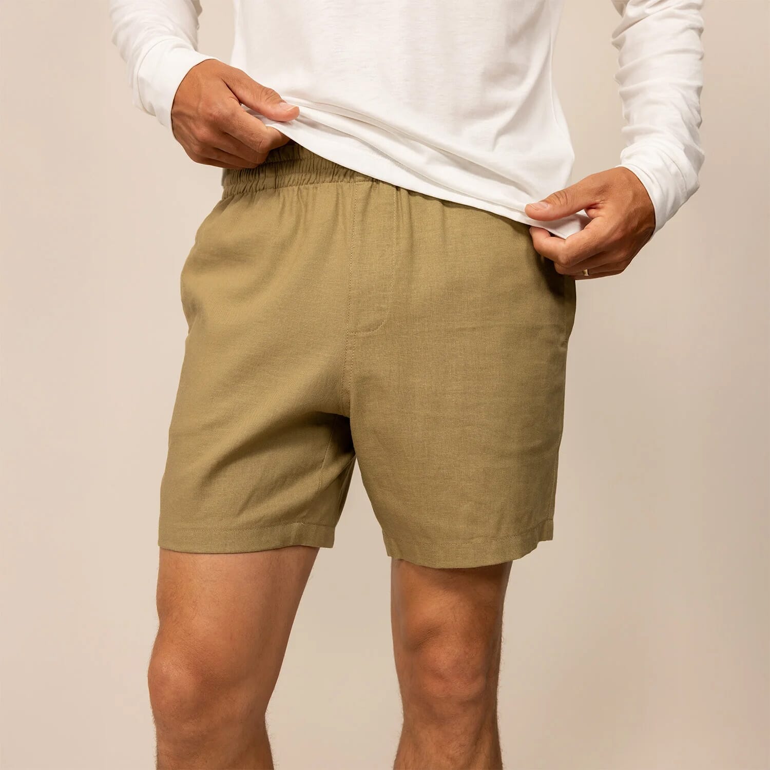 Marame: Casual Linen Blend Shorts