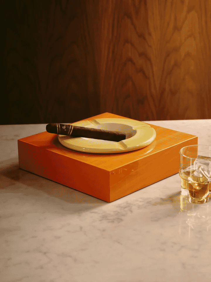 Morici: Orange Roma Wood Ashtray