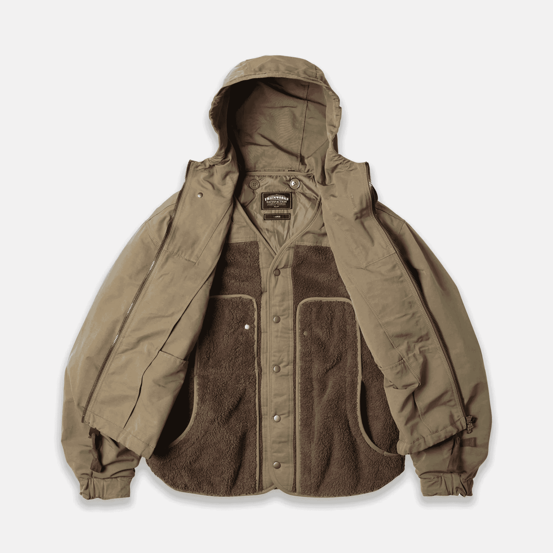 FRIZMWORKS: Smock Hooded 2 in 1 Parka Jacket