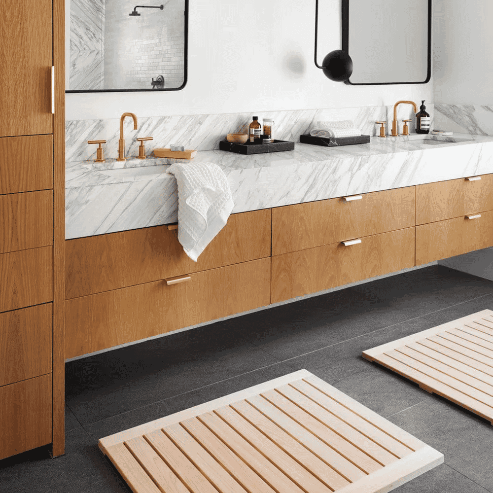 The Citizenry: Hinoki Wood Bath Mat