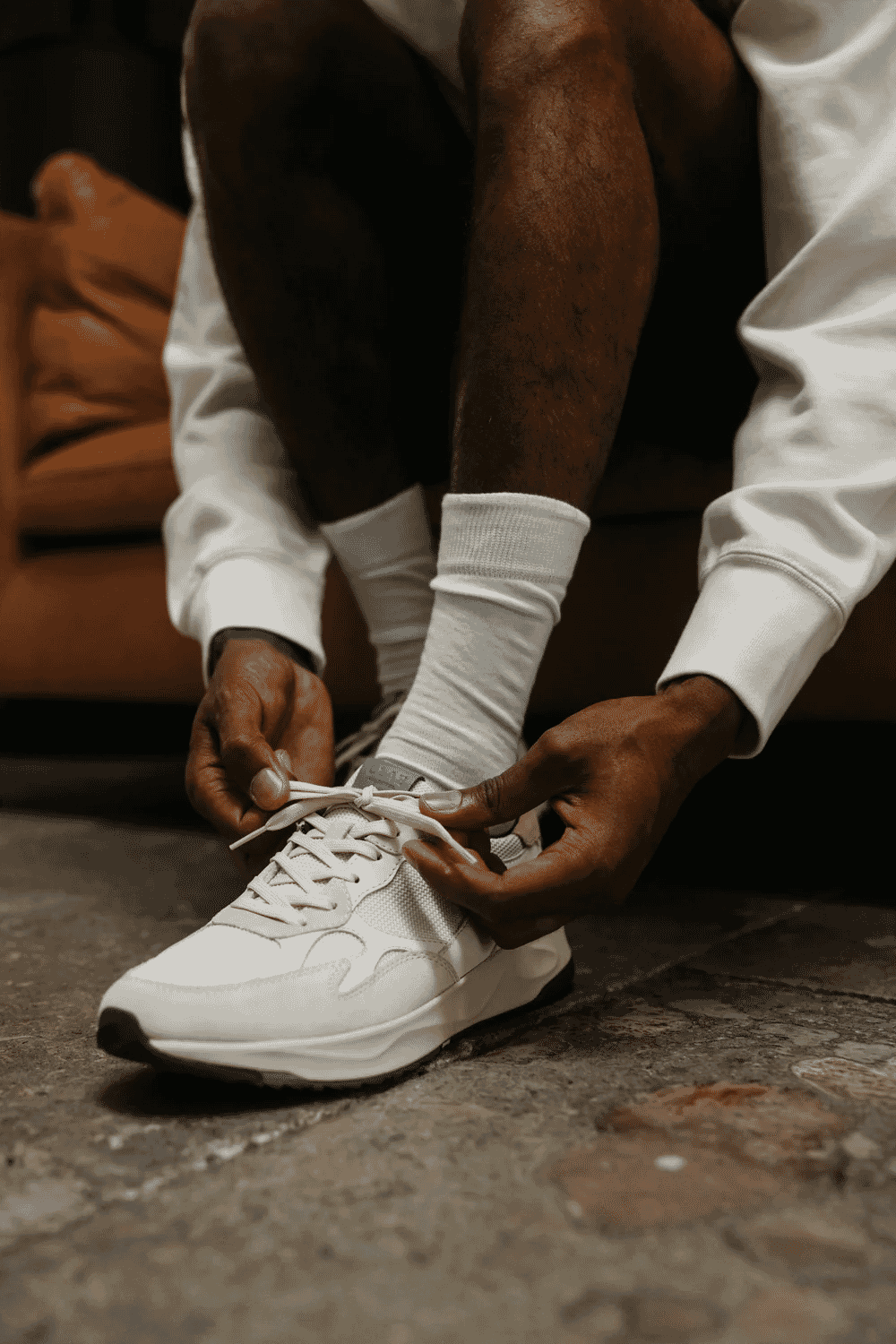 CLAE: ZUMA Off-White Pebble Blue Trainer