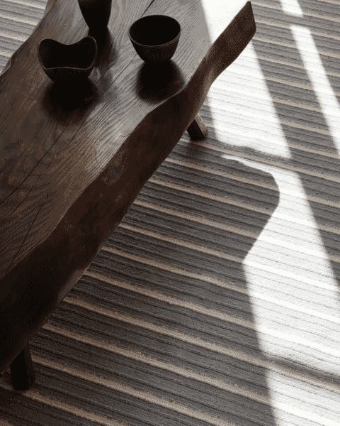Nordic Knots: Shirt Stripe Blue Rug