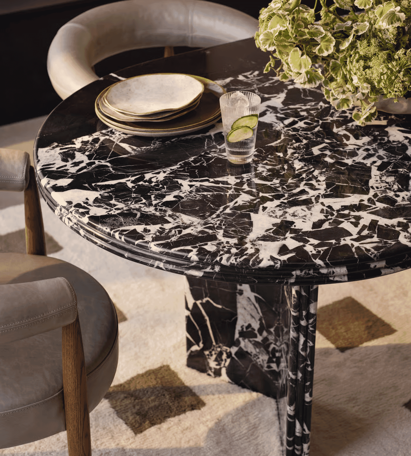 Soho Home: Rosaline Dining Table, Noir Grande Marble