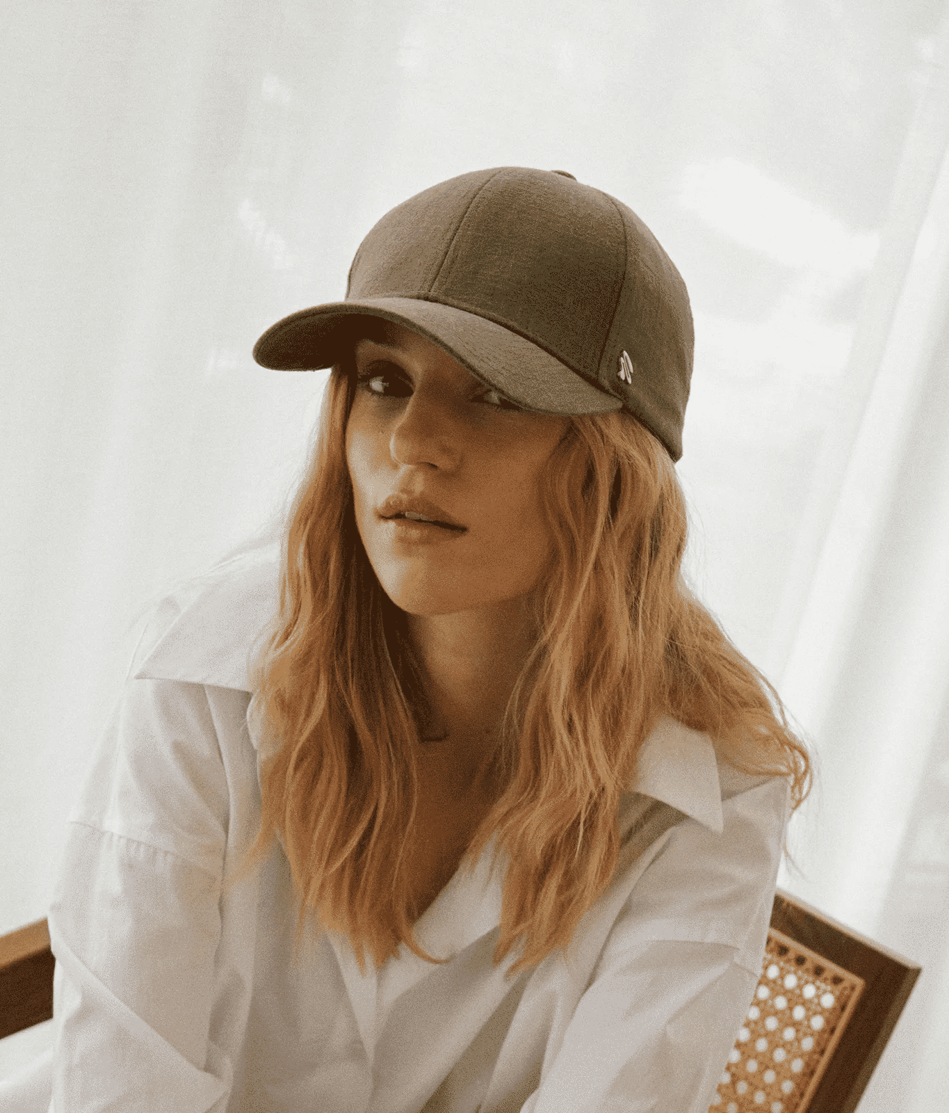 Stiksen: 107 Linen Olive Cap