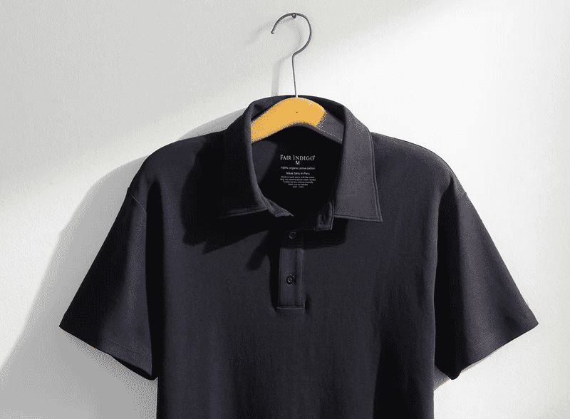 Fair Indigo: 100% Organic Cotton Polo Shirt