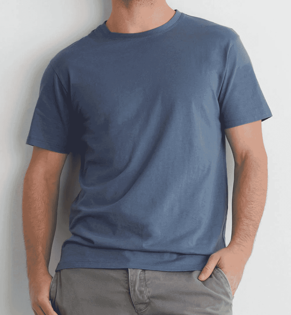 Fair Indigo: 100% Organic Cotton Crew Neck T-Shirt