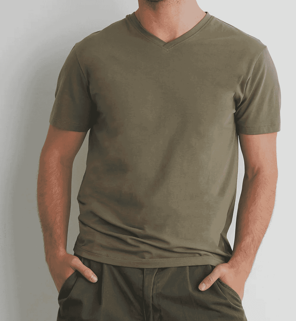 Fair Indigo: Organic Cotton V-Neck T-Shirt