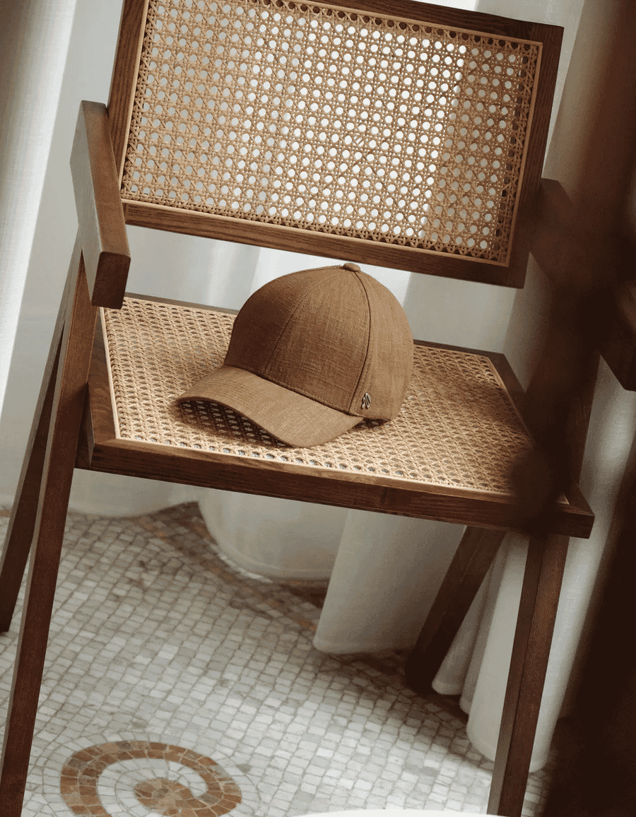 Stiksen: 107 Linen Brown Cap
