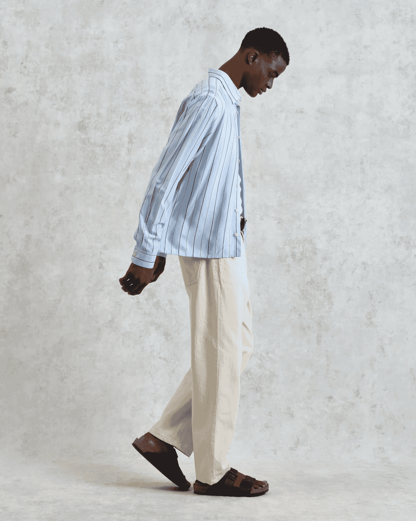Wax London: Halcomb Blue Stripe Viscose Shirt