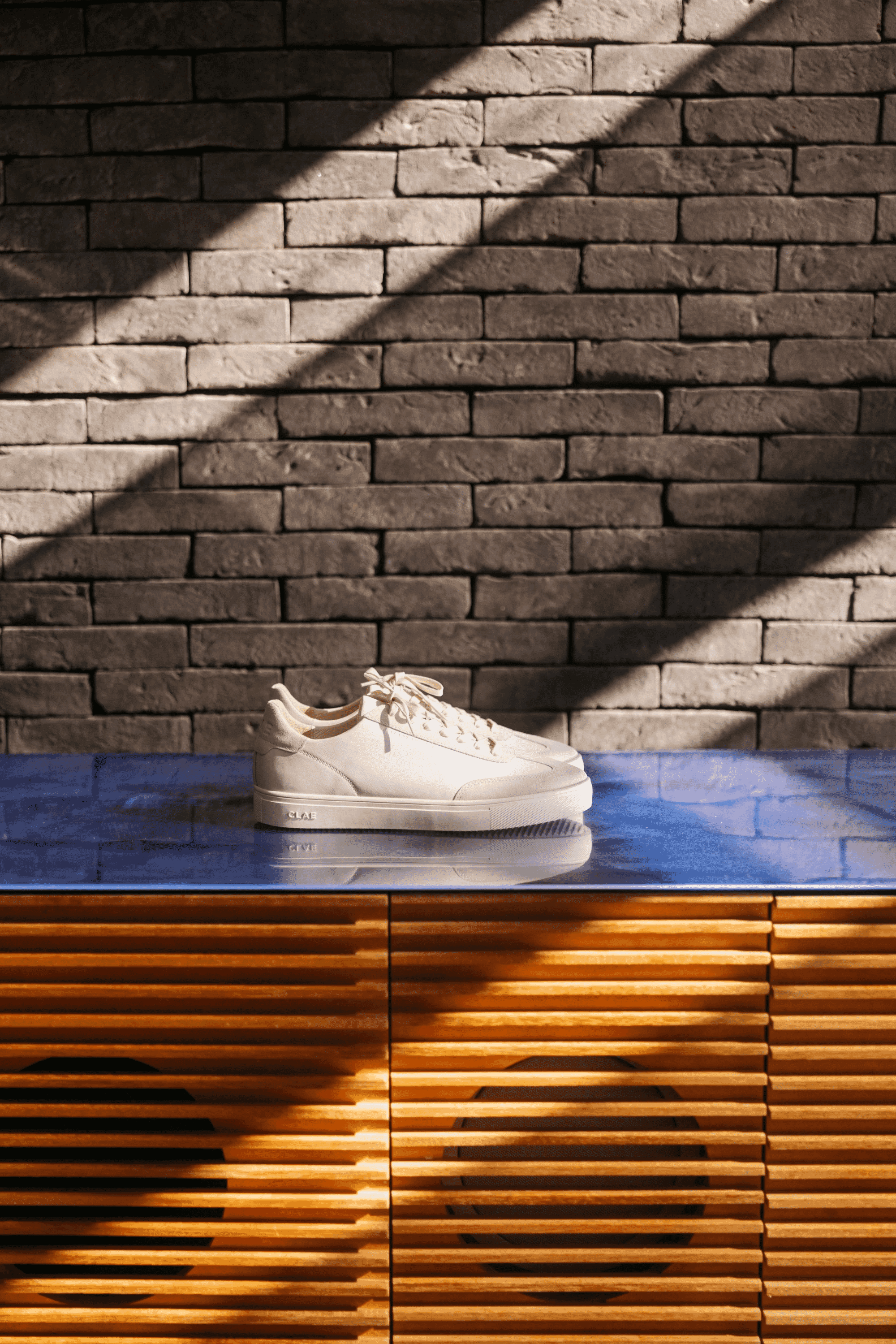 CLAE: DEANE Triple Off-White Leather