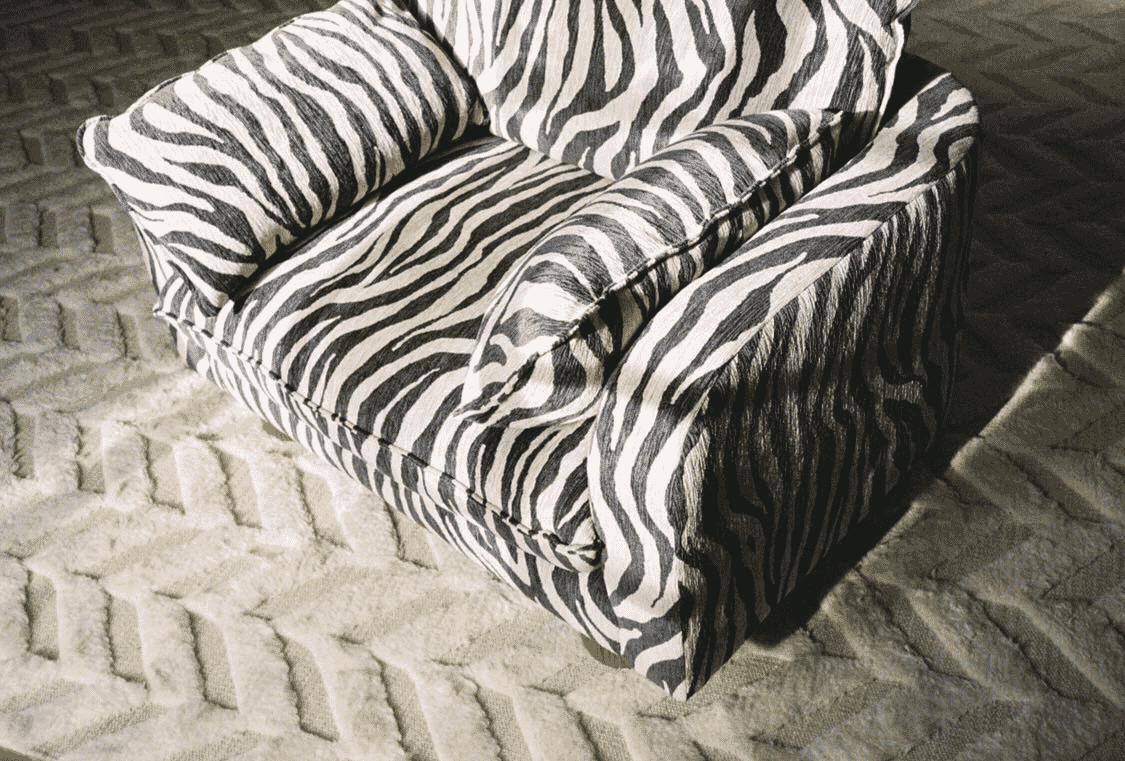 DUSTY DECO: Miles Loveseat Zebra