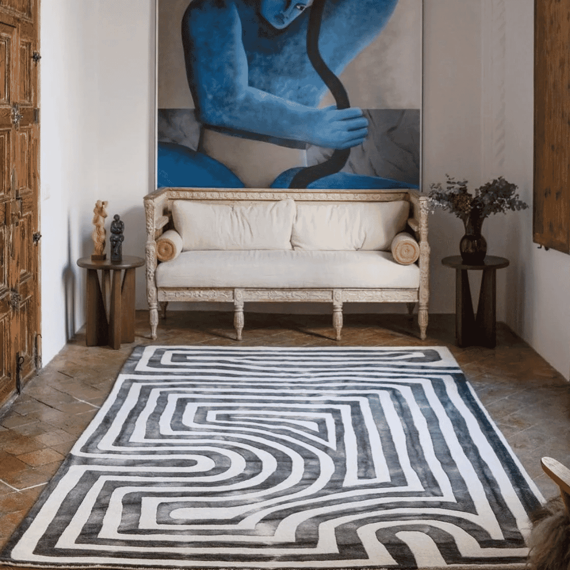 DUSTY DECO: Psychedelic Labyrinth Rug