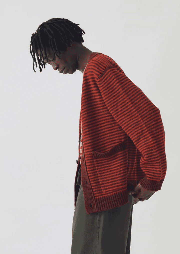 Toast: Striped Wool Cardigan