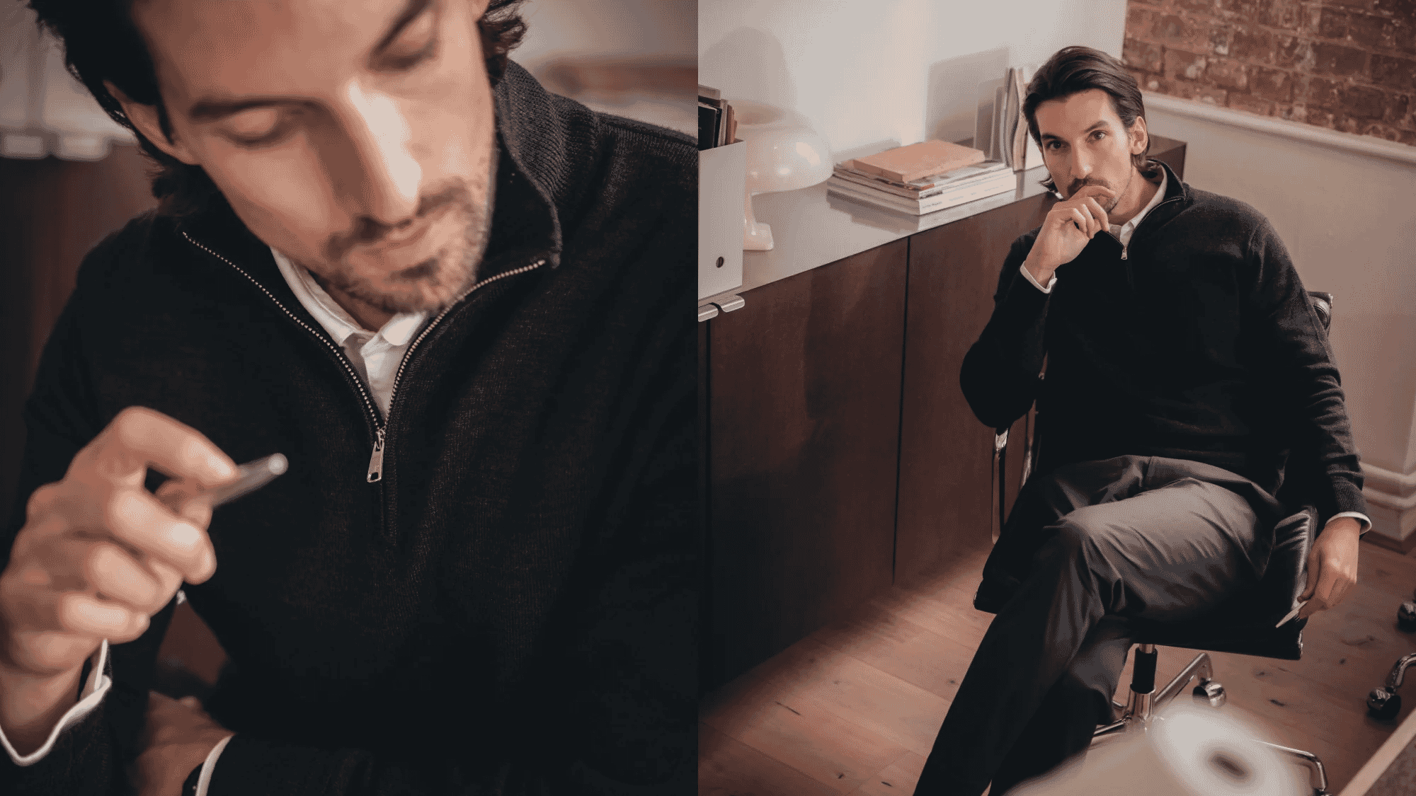 LESTRANGE: The 24 Merino Half Zip Jumper