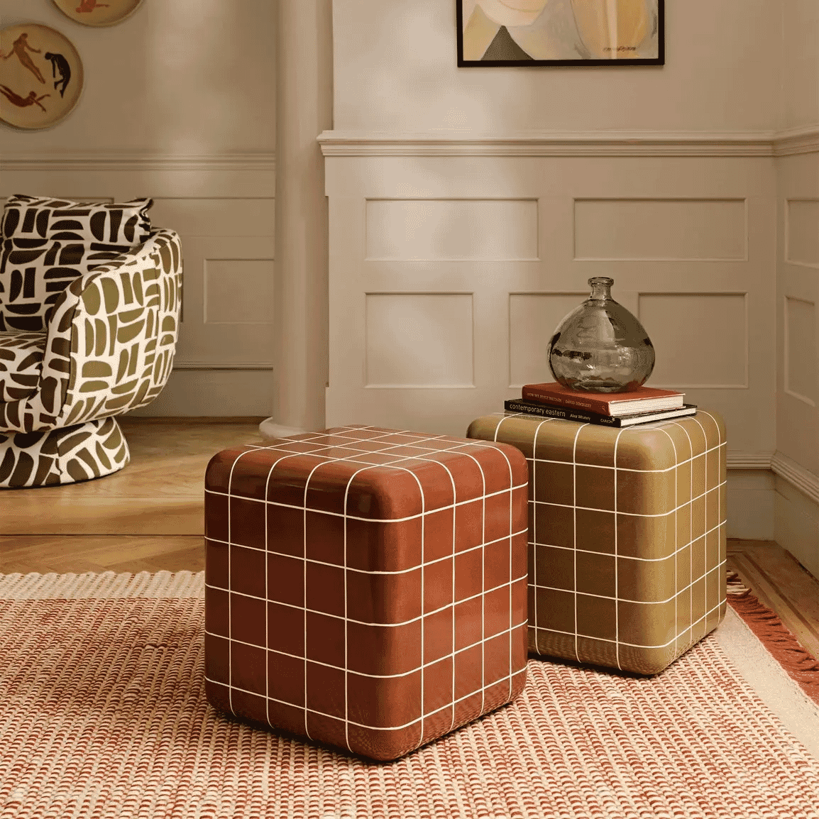 Rico: Green Olive Tile Side Table