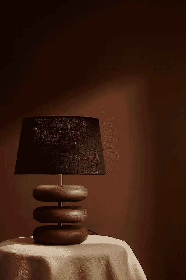 nkuku: Kankad Mango Wood Table Lamp