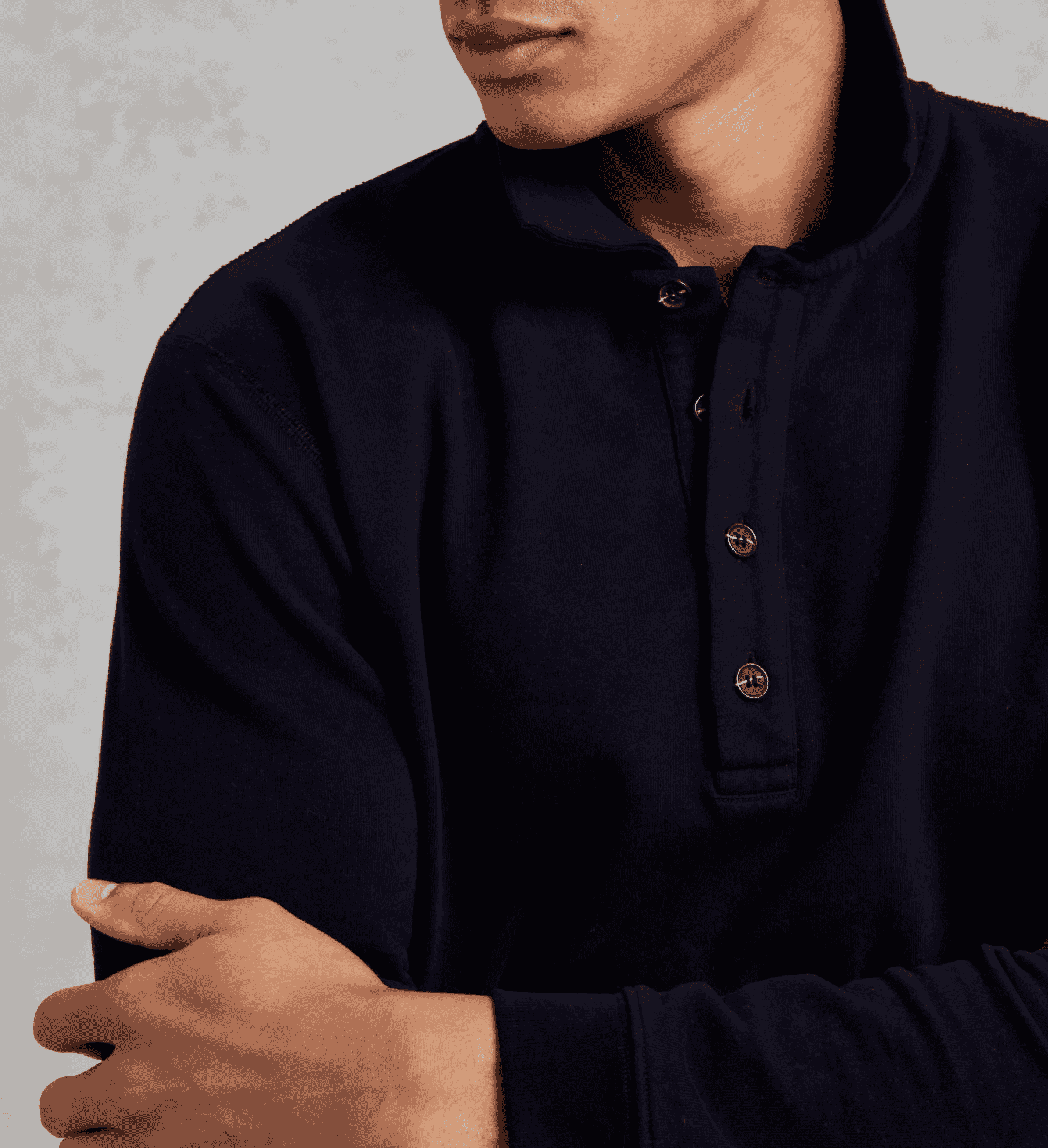 David Gandy Wellwear: Long Sleeve Sweat Polo Jumper