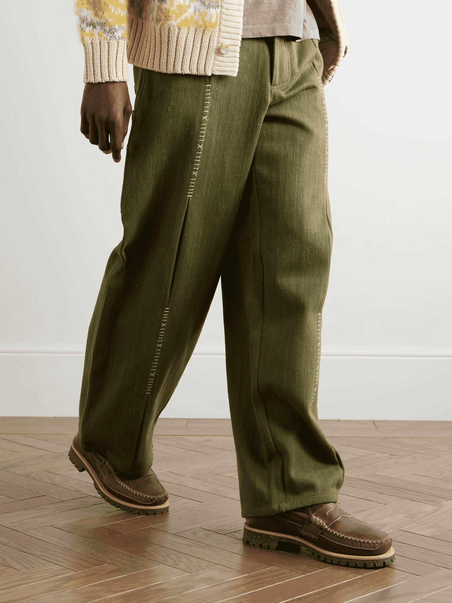 YUKETEN: Leather Penny Loafers