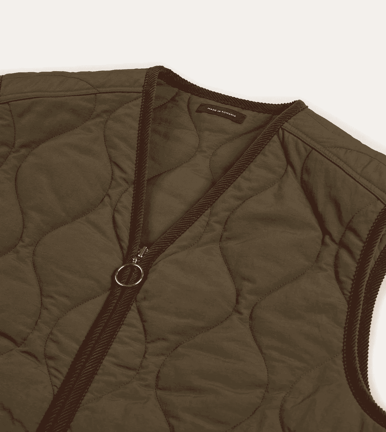 Drakes: Quilted Nylon Zip Vest