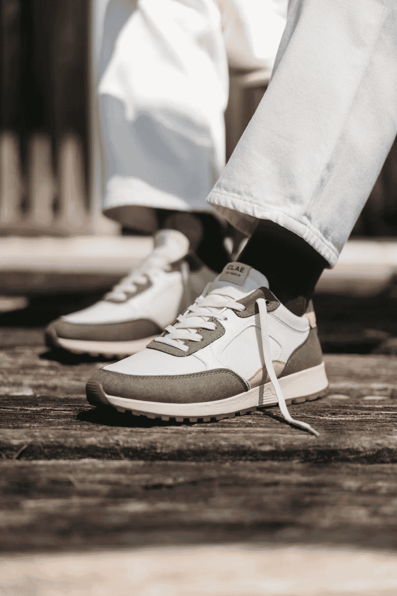 CLAE: JOSHUA Olive Off-White Trainer