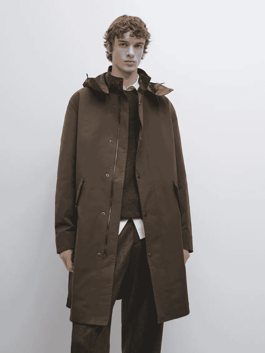 Massimo Dutti: Long technical parka with detachable interior