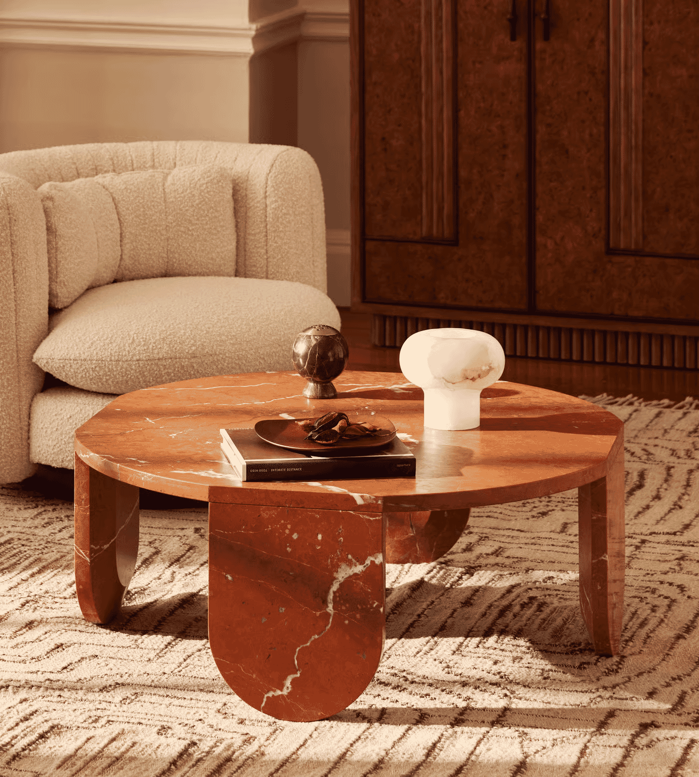 Soho Home: Tobias Coffee Table, Rosso Alicante Marble