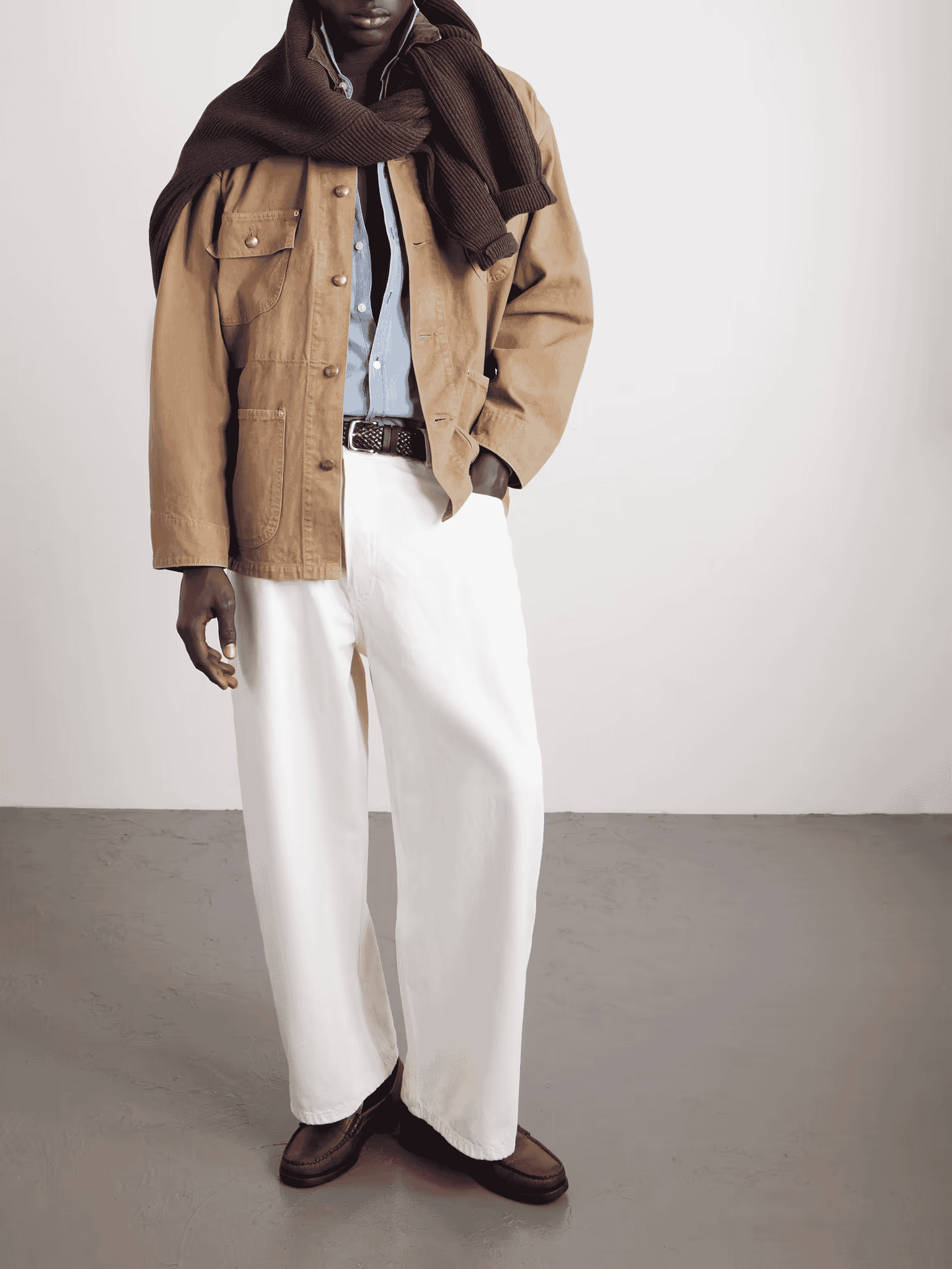 ORSLOW: Corduroy-Trimmed Cotton-Canvas Jacket