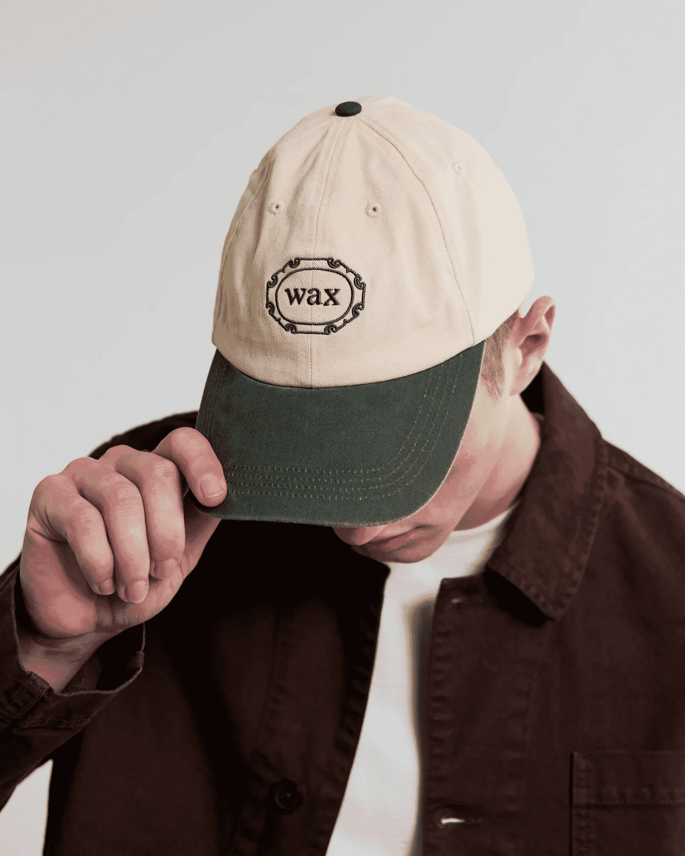 Wax London: Ecru And Khaki Cotton Sports Cap