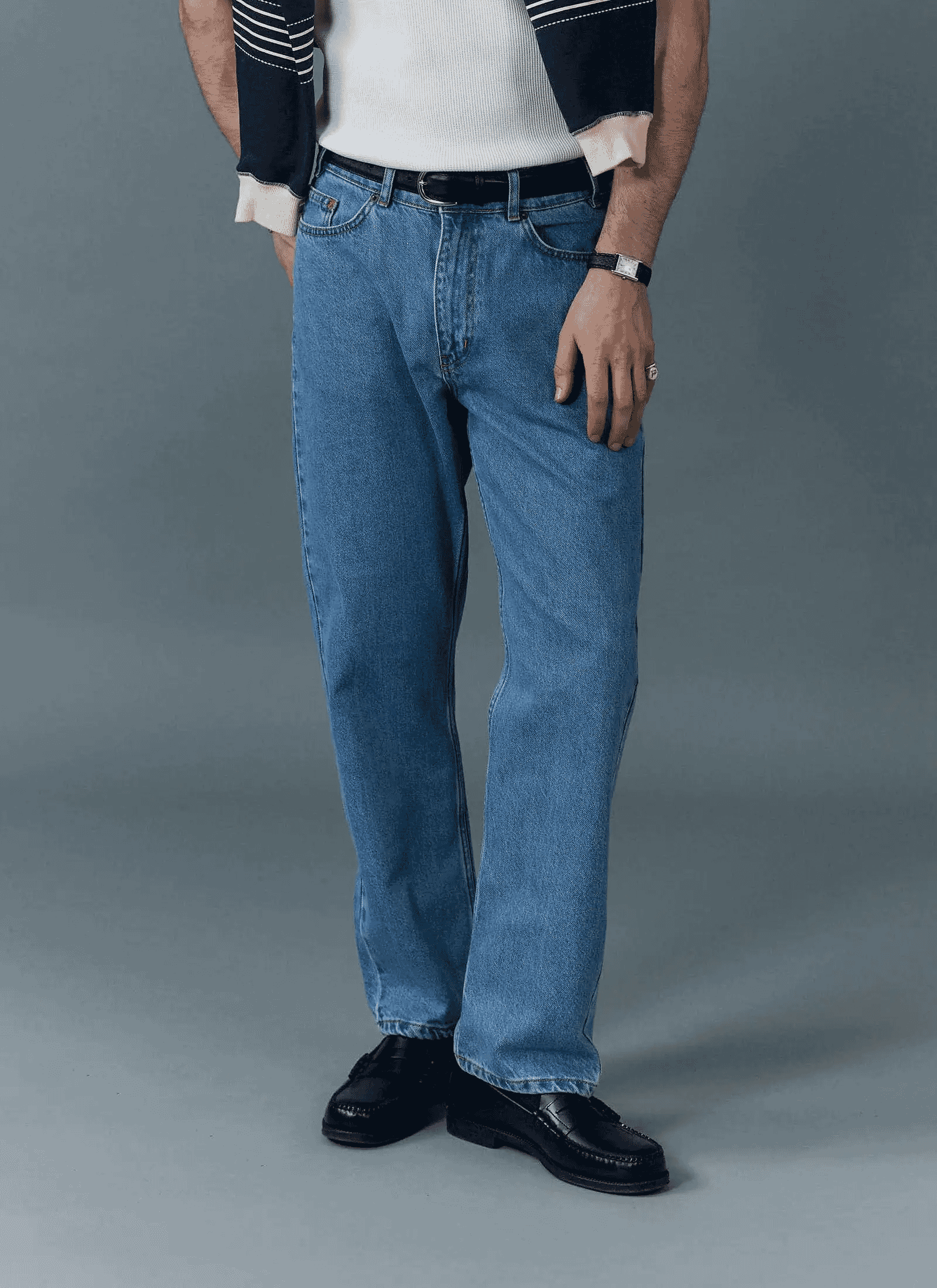 Percival: Straight Leg Denim Jeans