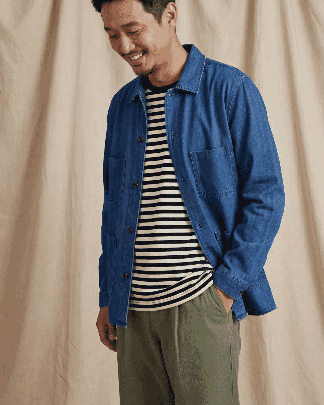 Form&amp;Thread: Indigo Herringbone Atelier Overshirt