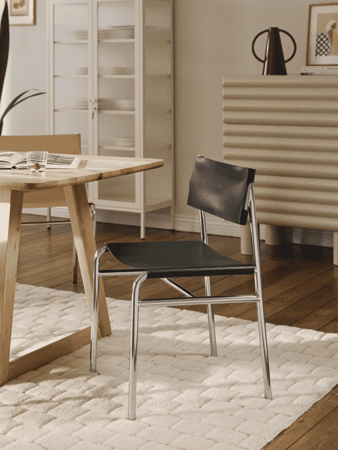 Westwing Collection: Leather Dining Chair Jordan