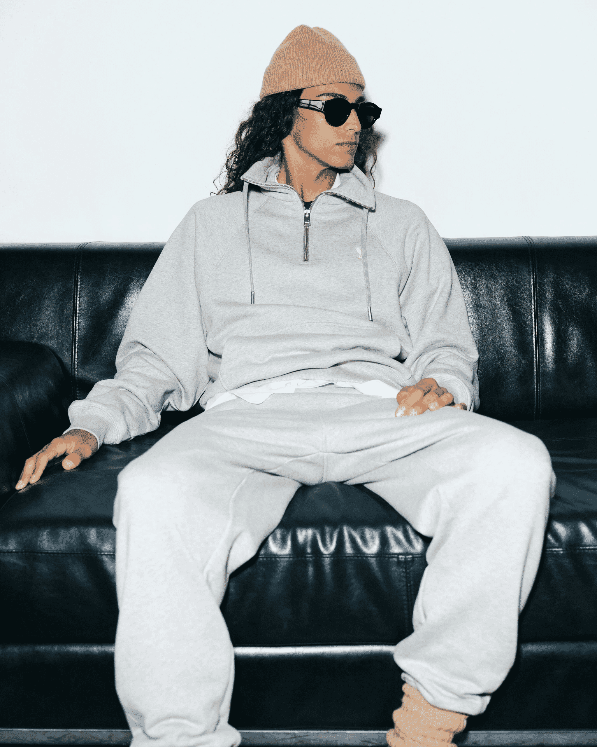 Ami Paris: Sweatshirt in loopback cotton fleece