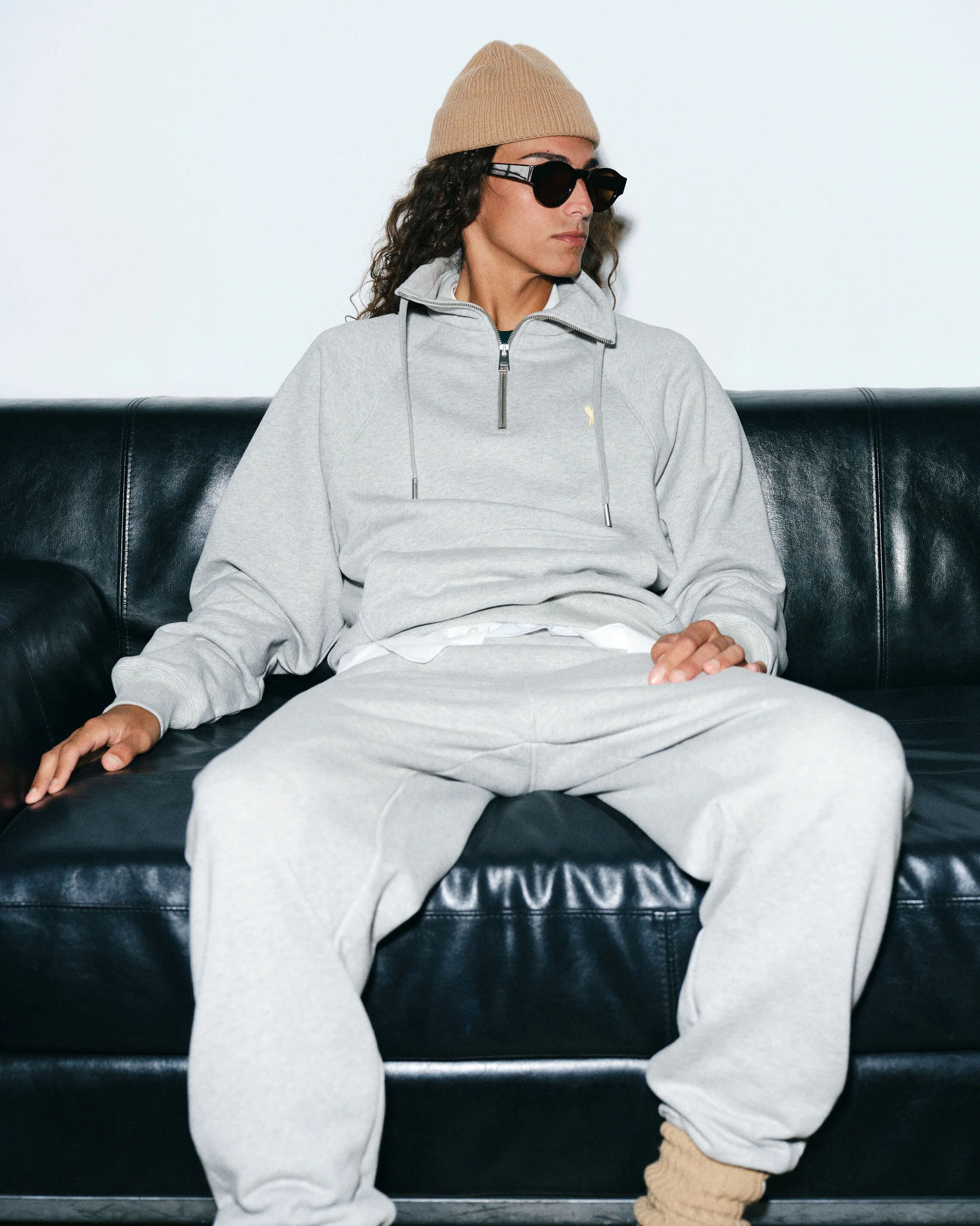 Ami Paris: Sweatshirt in loopback cotton fleece
