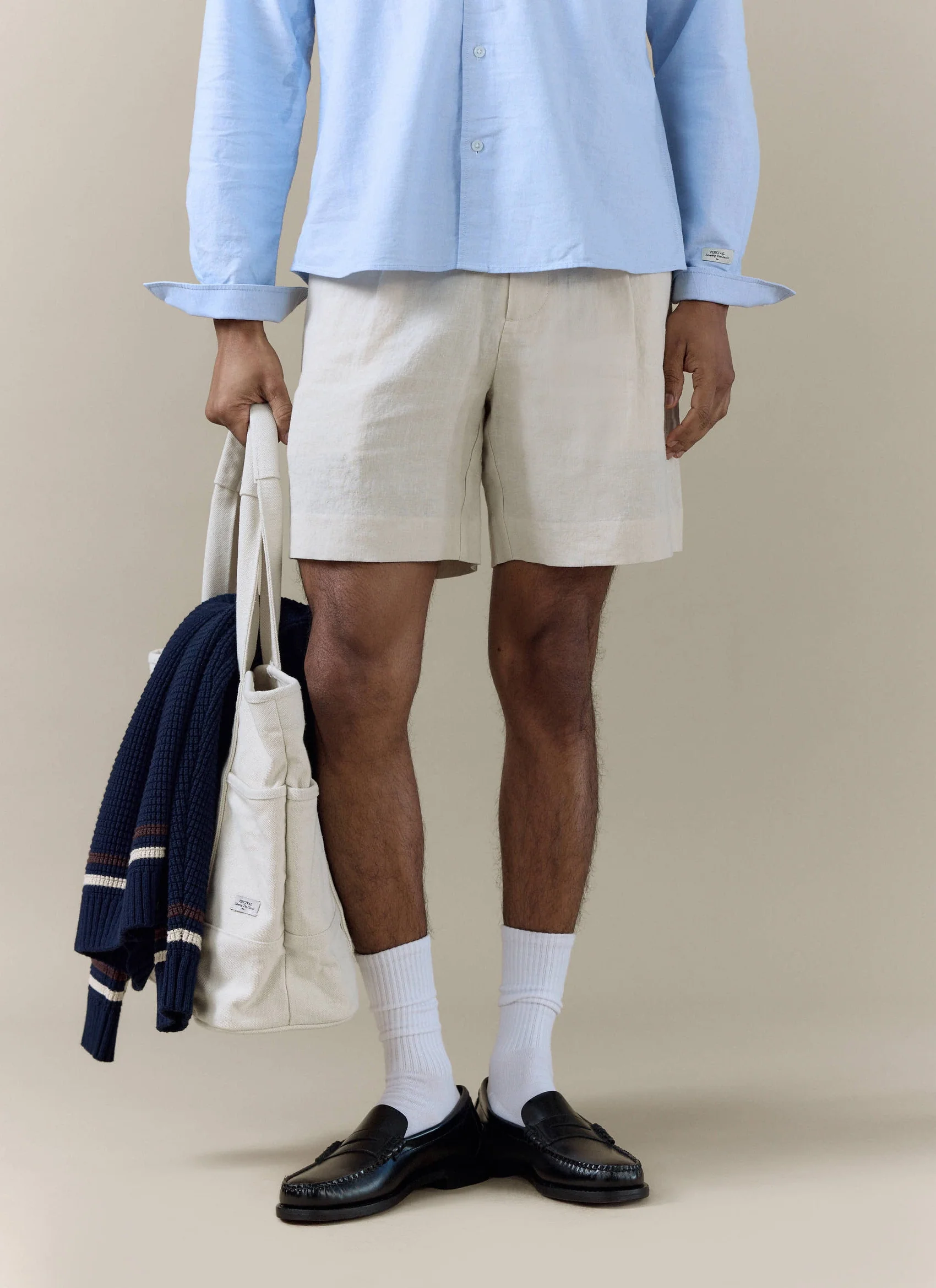 Percival: Pleated Tailored Shorts