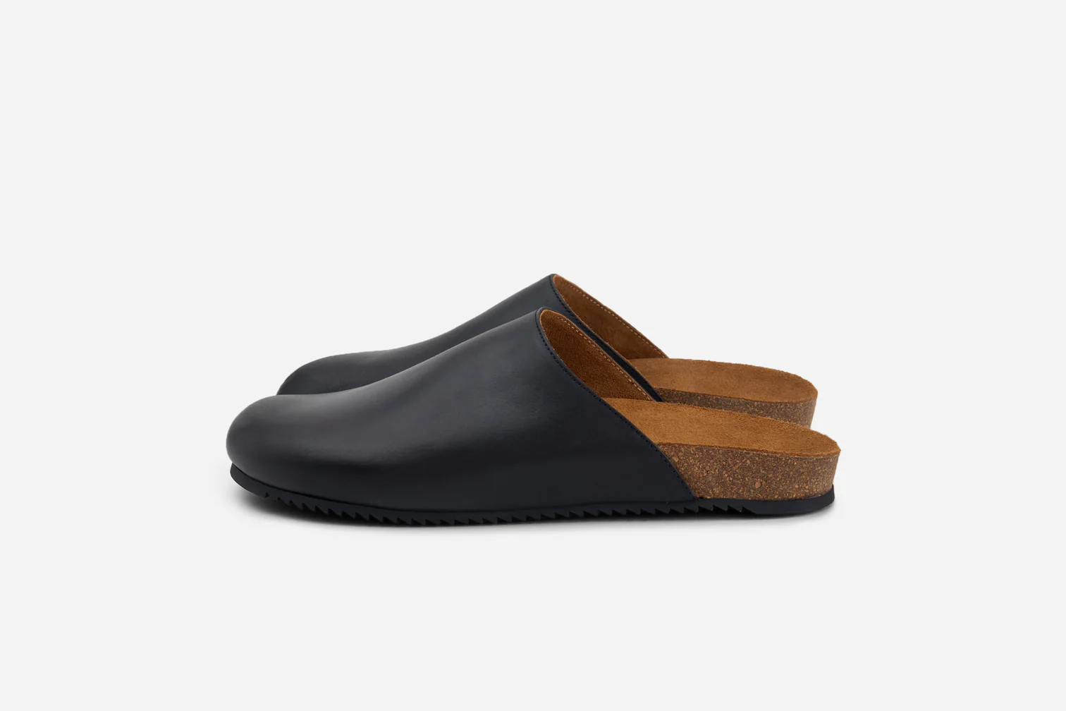 3sixteen: Mule Black Calf Leather