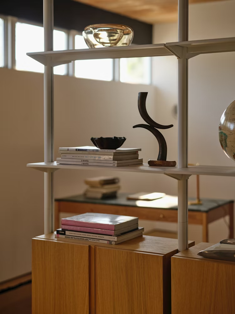 String Furniture: Pira Floor to Ceiling Shelving