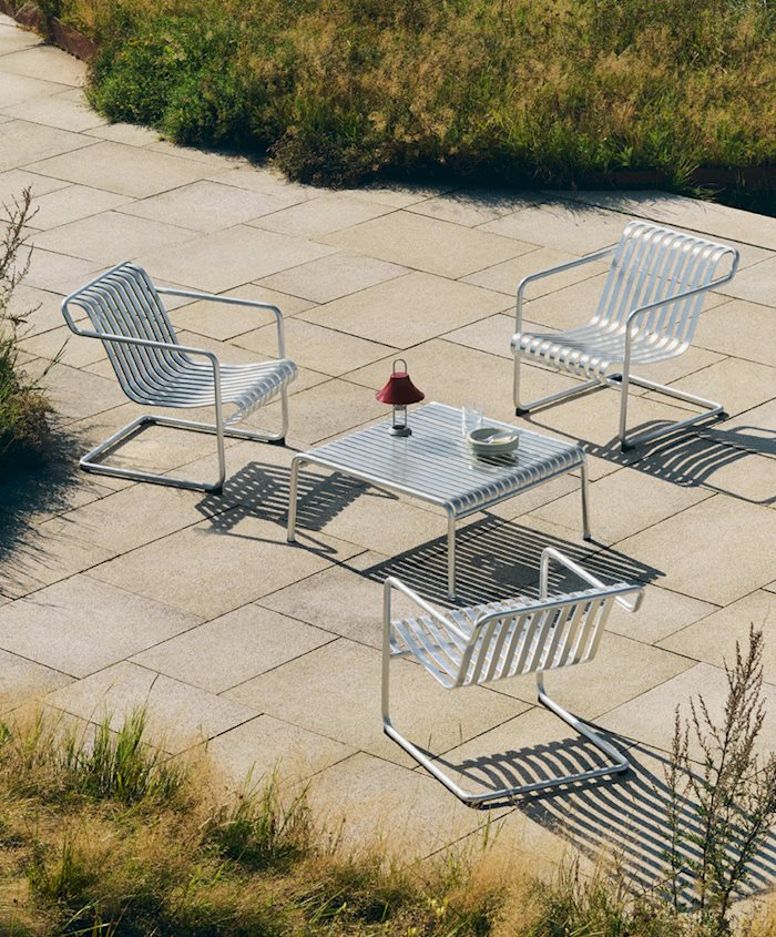 HAY: Palissade Cantilever Garden Lounge Chair - Hot Galvanised