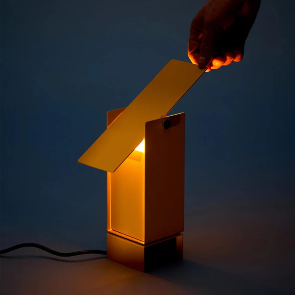 Moebe: Pivoting Table Lamp - Stainless Steel