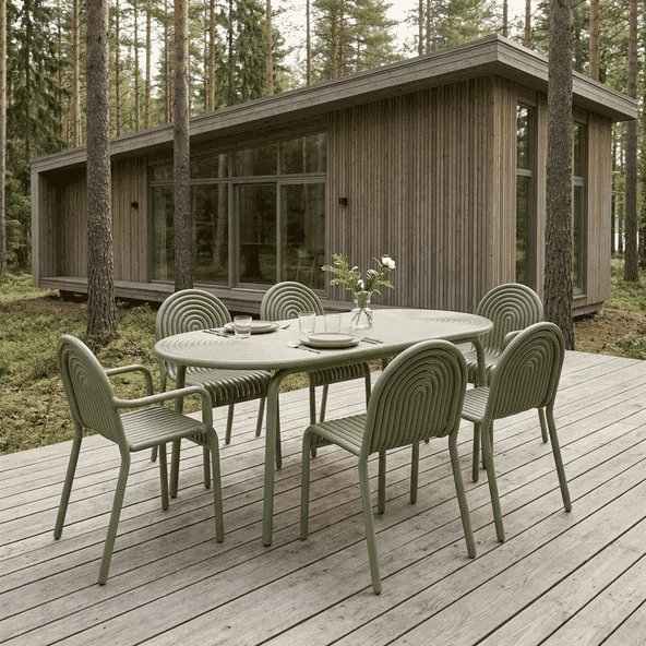 Tom Dixon: Groove Dining Bundle Set - 4 Chairs &amp; Dining Table