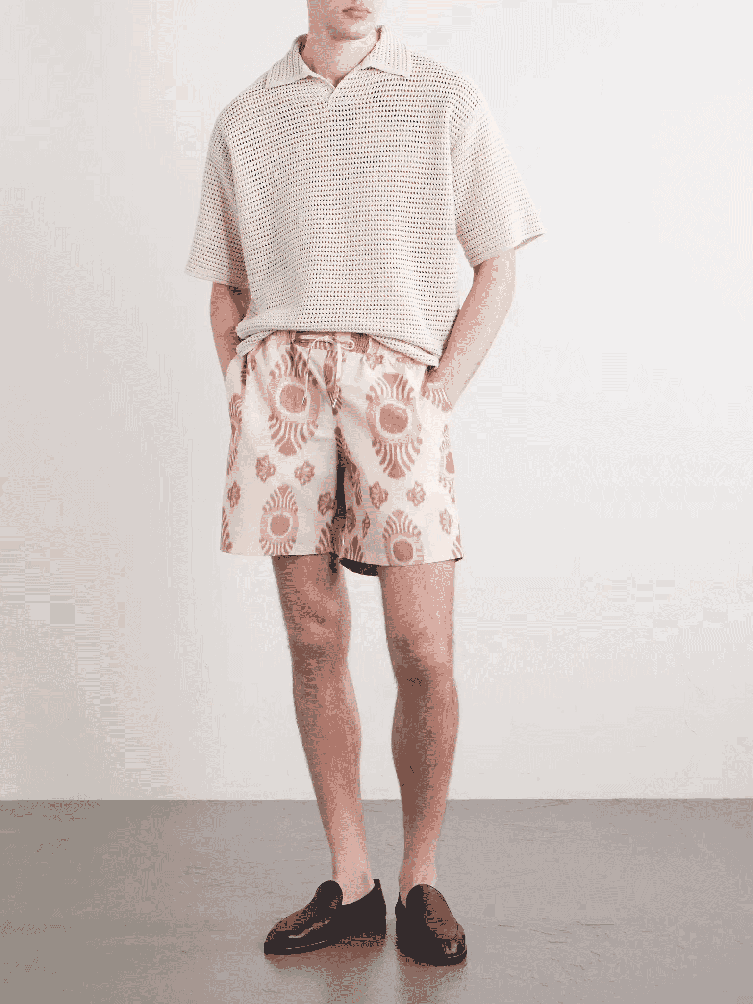 A KIND OF GUISE: Volta Straight-Leg Cotton-Blend Jacquard Drawstring Shorts