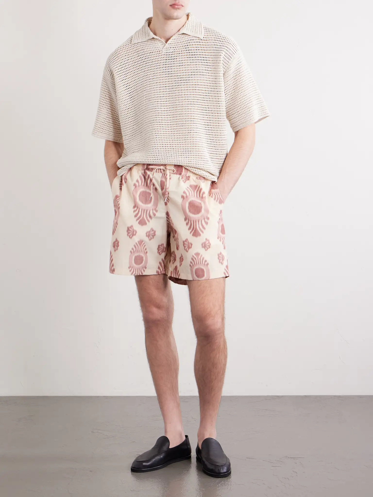 A KIND OF GUISE: Volta Straight-Leg Cotton-Blend Jacquard Drawstring Shorts