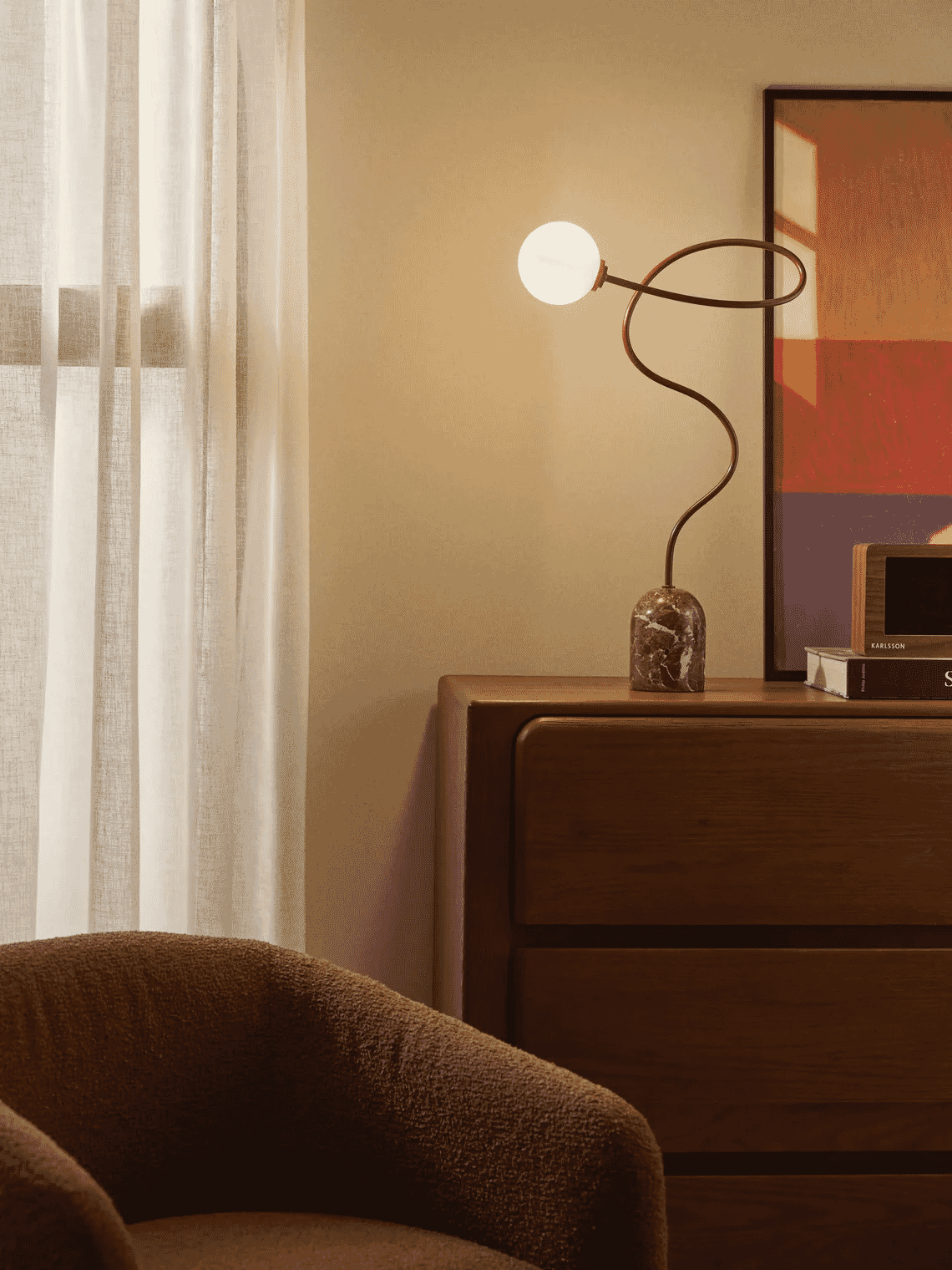 Westwing Collection: Alina Table Lamp with Marble Base