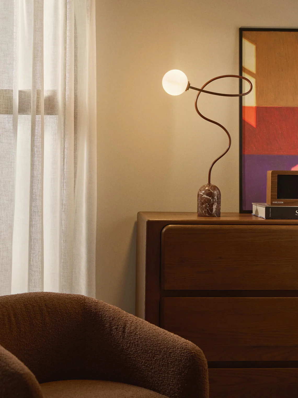 Westwing Collection: Alina Table Lamp with Marble Base