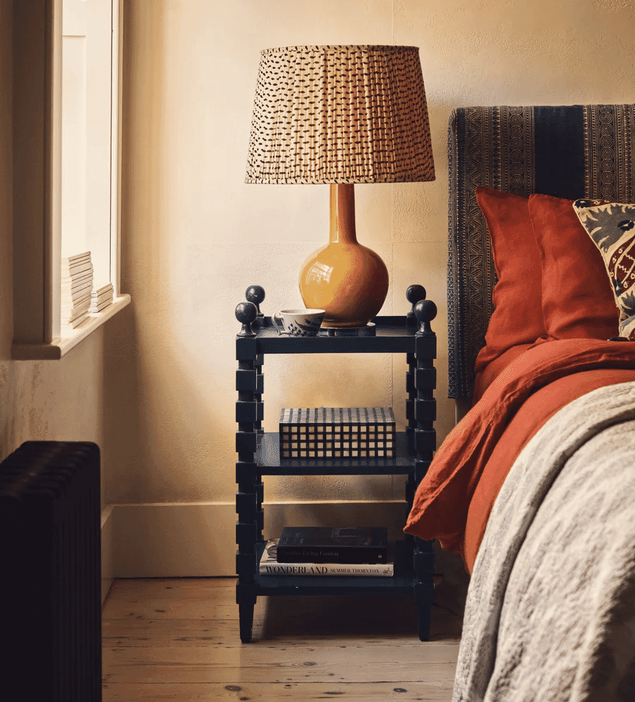OKA: Huxley Side Table - Pure Indigo