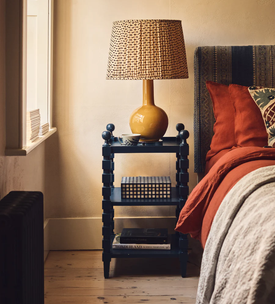 OKA: Huxley Side Table - Pure Indigo